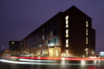 Exterior view of the Park Inn by Radisson hotel in Wismar.