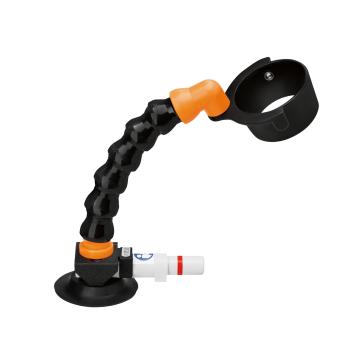 Flexible hot air tool stand with suction pad foot