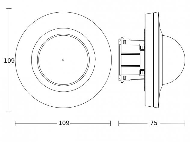  PD-24 ECO COM1 - plafondinbouw wit