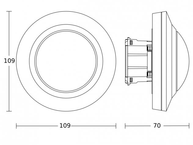  PD-8 ECO KNX - in-ceiling installation black