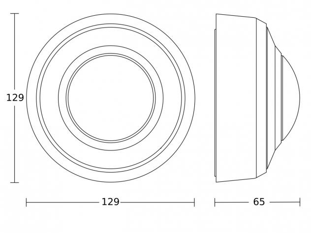  PD-8 ECO COM1 - op de muur zwart