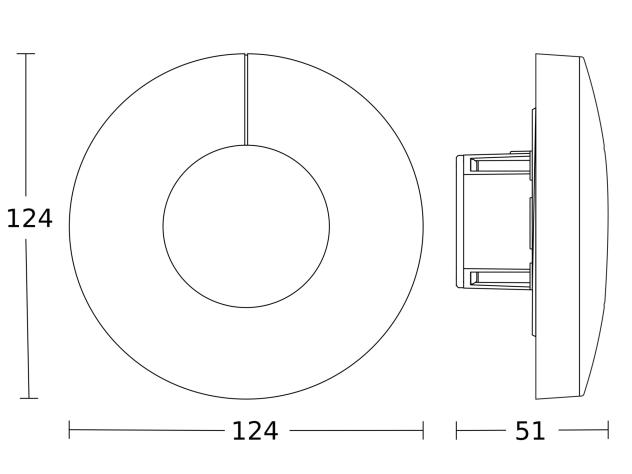  Light Sensor Dual KNX - concealed, rd.