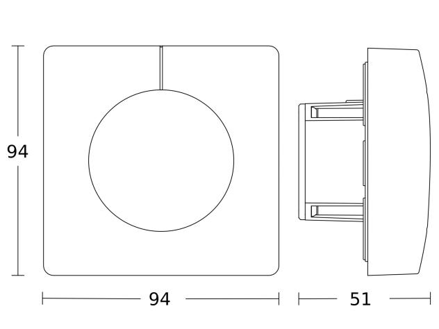  Light Sensor Dual KNX - concealed, sq.