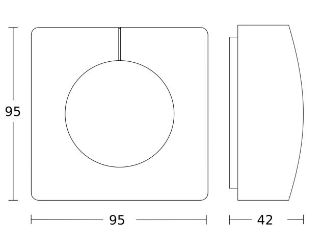  Light Sensor Dual DALI-2 Input Device - op de muur vierkant