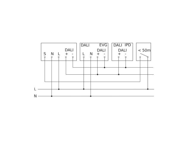  PD-8 ECO DALI-2 Input Device DALI-2 - de superficie negro