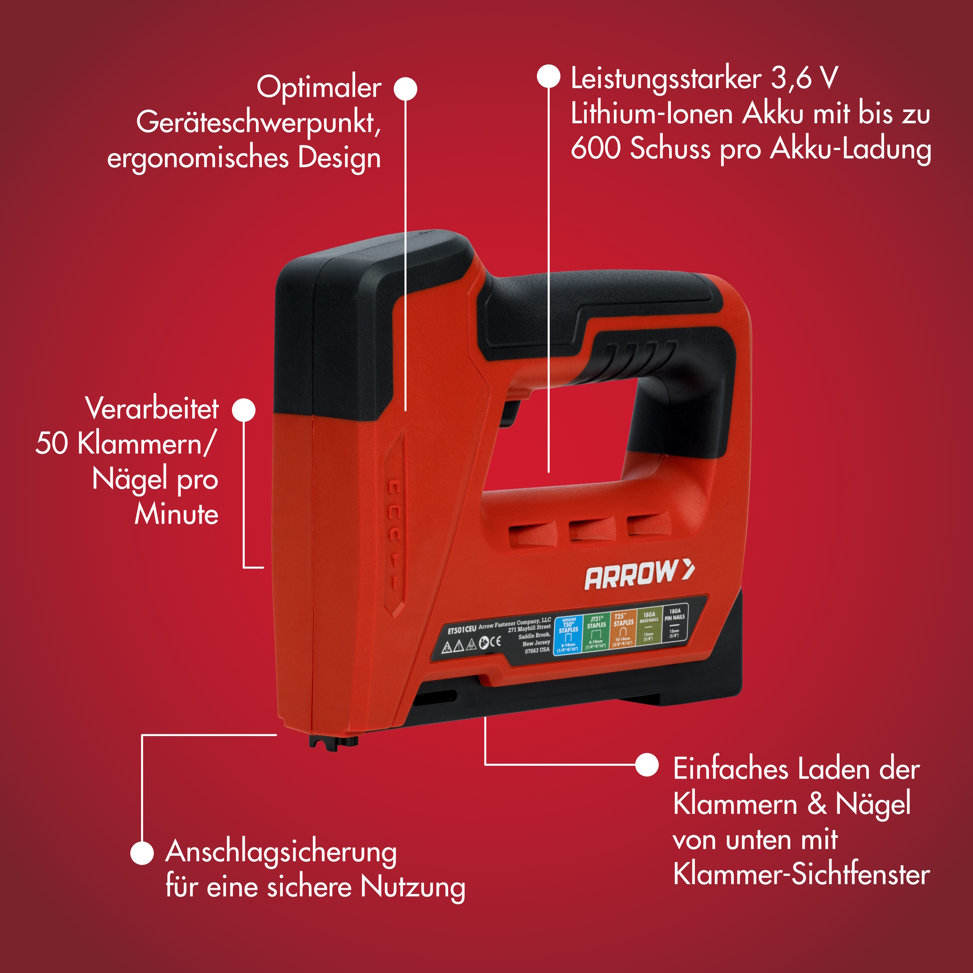 Taker Tools STEINEL | Akku-Tacker ET501C STEINEL Tools